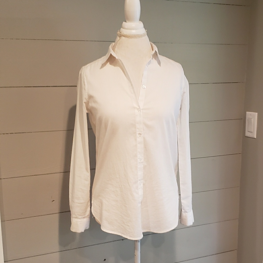 H&M sz 2 sheer button down shirt